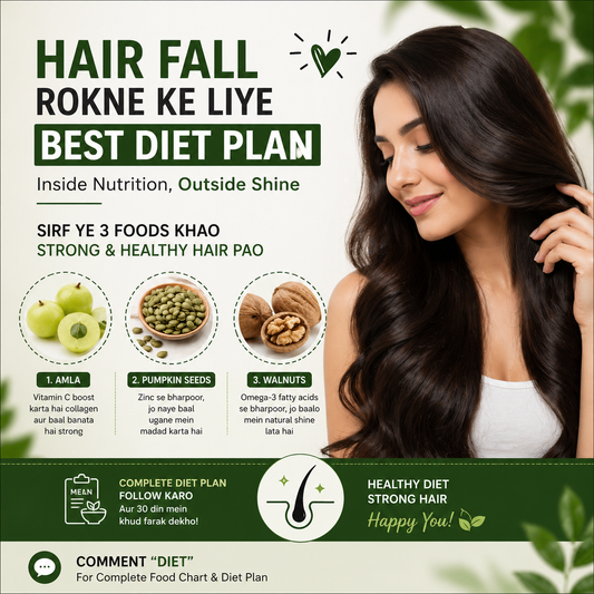 Hair Fall Rokne ke Liye Best Diet Plan | 3 Foods for Fast Hair Growth