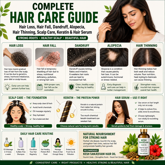 Hair Loss, Hair Fall, Dandruff & Hair Thinning – Complete Hair Care Guide