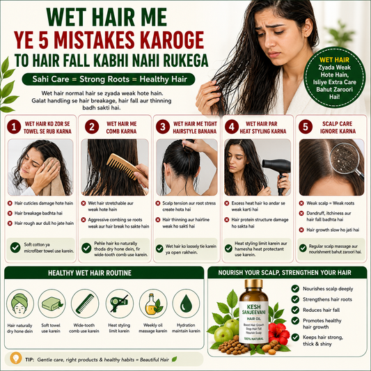 Wet Hair Me Ye 5 Mistakes Karoge To Hair Fall Kabhi Nahi Rukega
