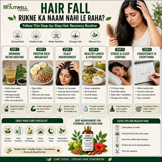 Hair Fall Rukne Ka Naam Nahi Le Raha? Follow This Step-by-Step Hair Recovery Routine
