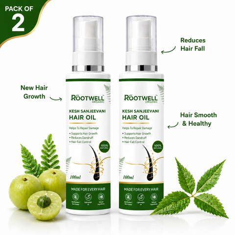 Rootwell Kesh Sanjeevani Hair Oil | Boost Hair Growth & Stop Hair Fall Naturally | Pack Of 2
